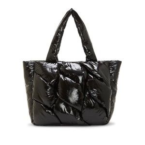 Vince Camuto black puffer tote